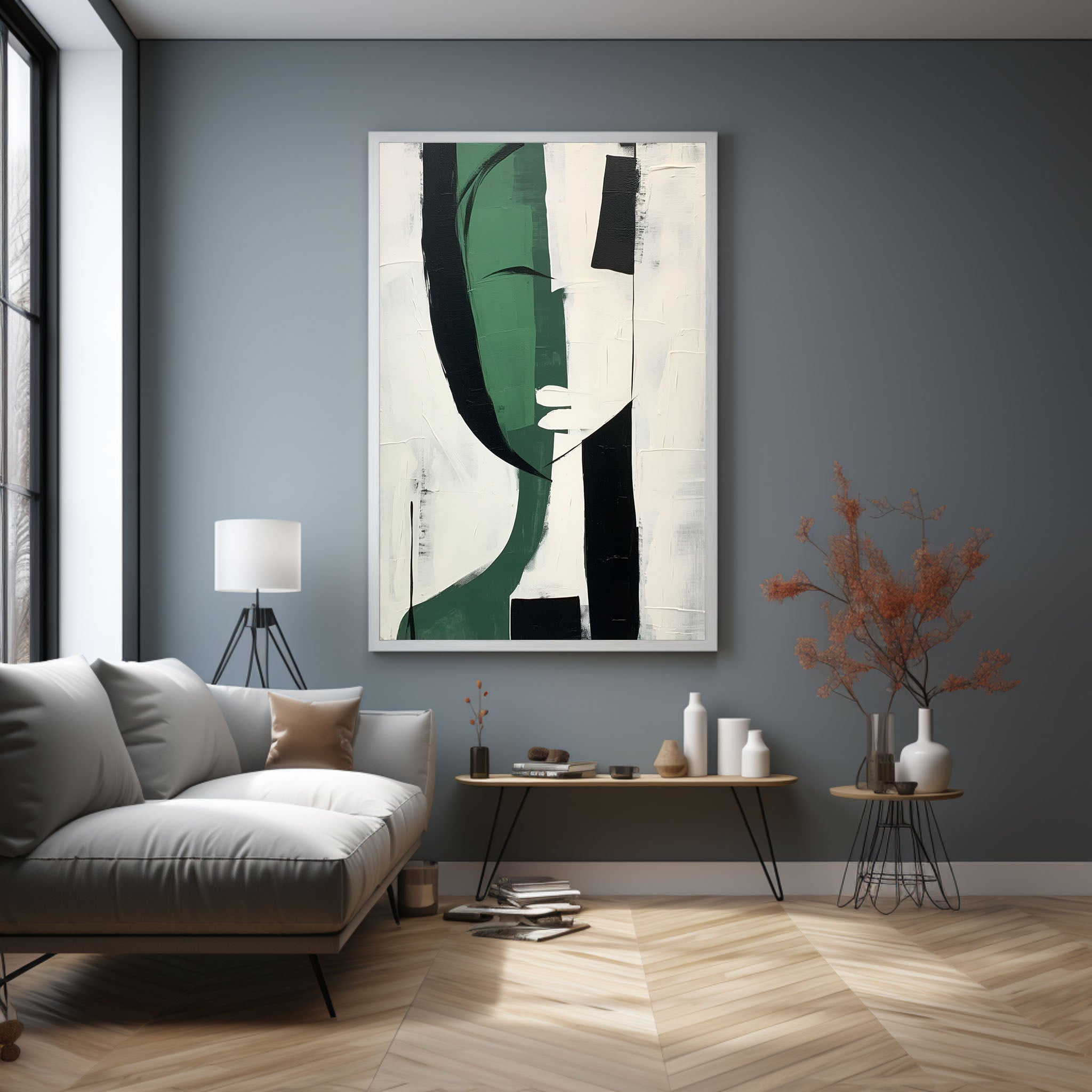 Contemporary Minimalist Abstract Figure Painting JC0004 - Viral Wall Art